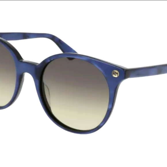 Gucci Blue Round Gradient Womens Sunglasses - Picture 1 of 16